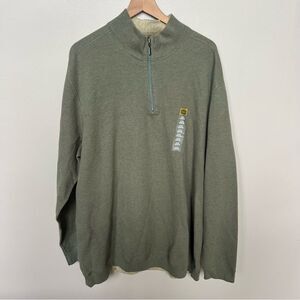The Foundry Supply Co NWT 2XLT Big and Tall Men's Green Half-Zip Sweater